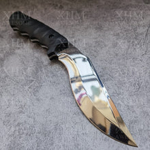 Load image into Gallery viewer, XHM Awesome Fixed Blade Knife Kukri, Full Tang 9Cr18Mov Steel Machete, G10 Handle, Adjustable Kydex Sheath, for Hunting, Outdoor Survival, Camping