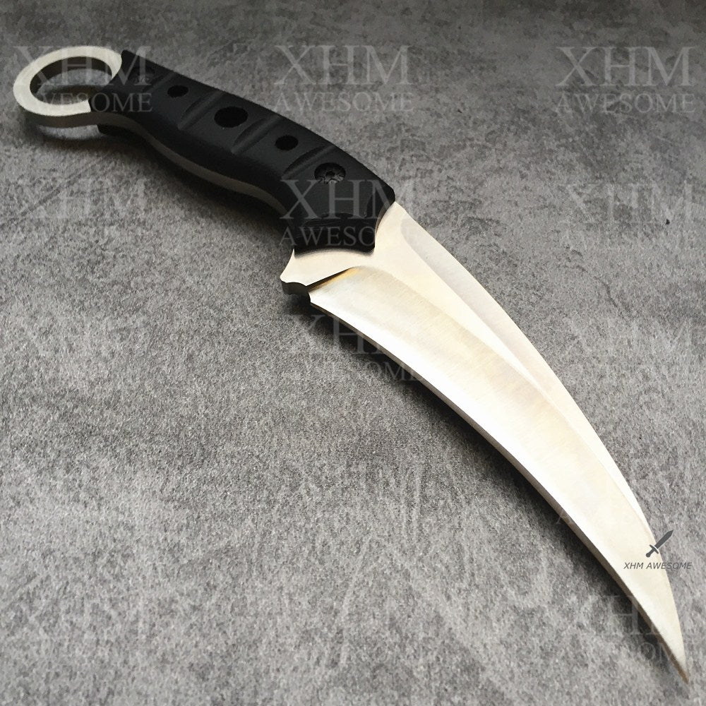 Tactical Combat Karambit Knife Claw Knife Fixed Blade Knife W/sheath