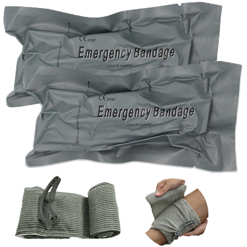 2 Pack 6-Inch Medicare Israeli Bandage Trauma Dressing - Essential First Aid for Emergency Wounds