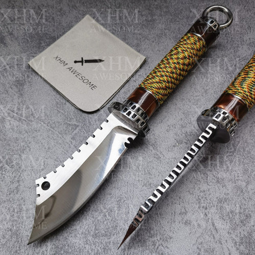 Tactical Bowie Knife Outdoor Survival Army Fixed Blade Hunting Knives Collection