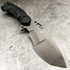 Army Tactical Knife Outdoor Survival Hunting Rescue Ti Fixed Blade Knives Flint