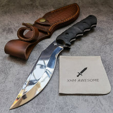 Load image into Gallery viewer, Fixed Blade Knife Kukri Mirror Polished Full Tang 9Cr18Mov Steel Hunting Outdoor