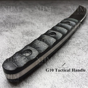 XHM 24.5CM Fixed Blade Knife Tactical Tanto Hunting Camping Bayonet Boot Knives
