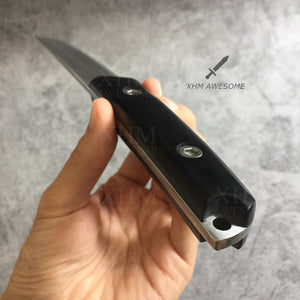 8.8'' Fixed Blade Knife Tactical Tanto 8Cr17Mov Steel Hunting Straight Boot Knives