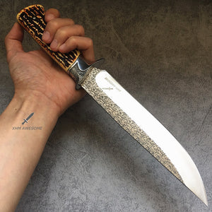 30CM Tactical Dagger Knife Outdoor Survival Army Fixed blade Bowie Knives XHM045