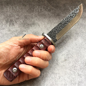 9.65'' Fixed Blade Hunting Knife Outdoor Survival Tactical Knives Forged Blade