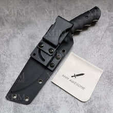 Load image into Gallery viewer, XHM Awesome Fixed Blade Knife Kukri, Full Tang 9Cr18Mov Steel Machete, G10 Handle, Adjustable Kydex Sheath, for Hunting, Outdoor Survival, Camping