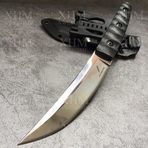 XHM 9.6'' Fixed Blade Knife Tactical Tanto Hunting Katana Bayonet Ninja Knives